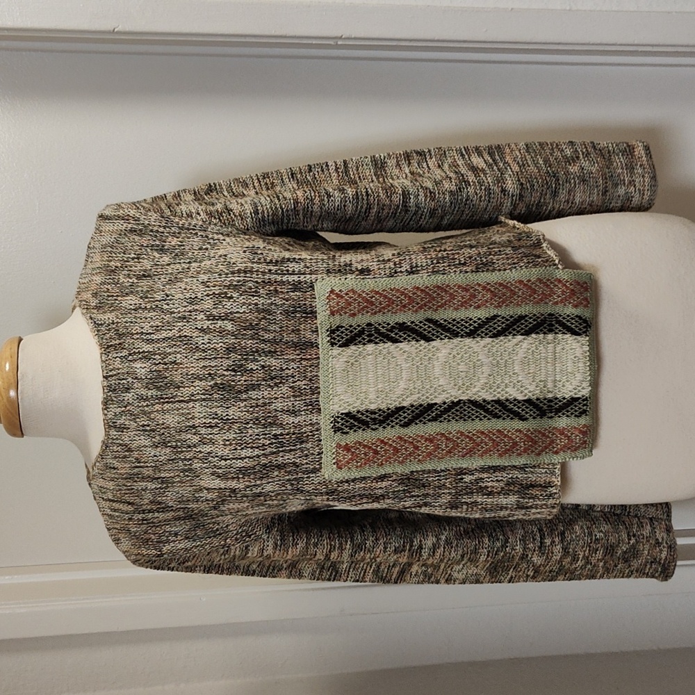 Handknit Assymetric Hem Sweater M